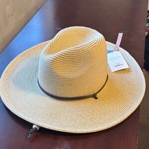 San Diego Hat Company Tan Wide Brim Hat Unisex